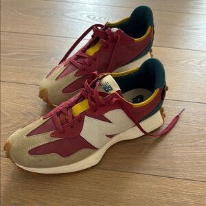 New Balance 327 Bordeaux Tan Teal Sneakers